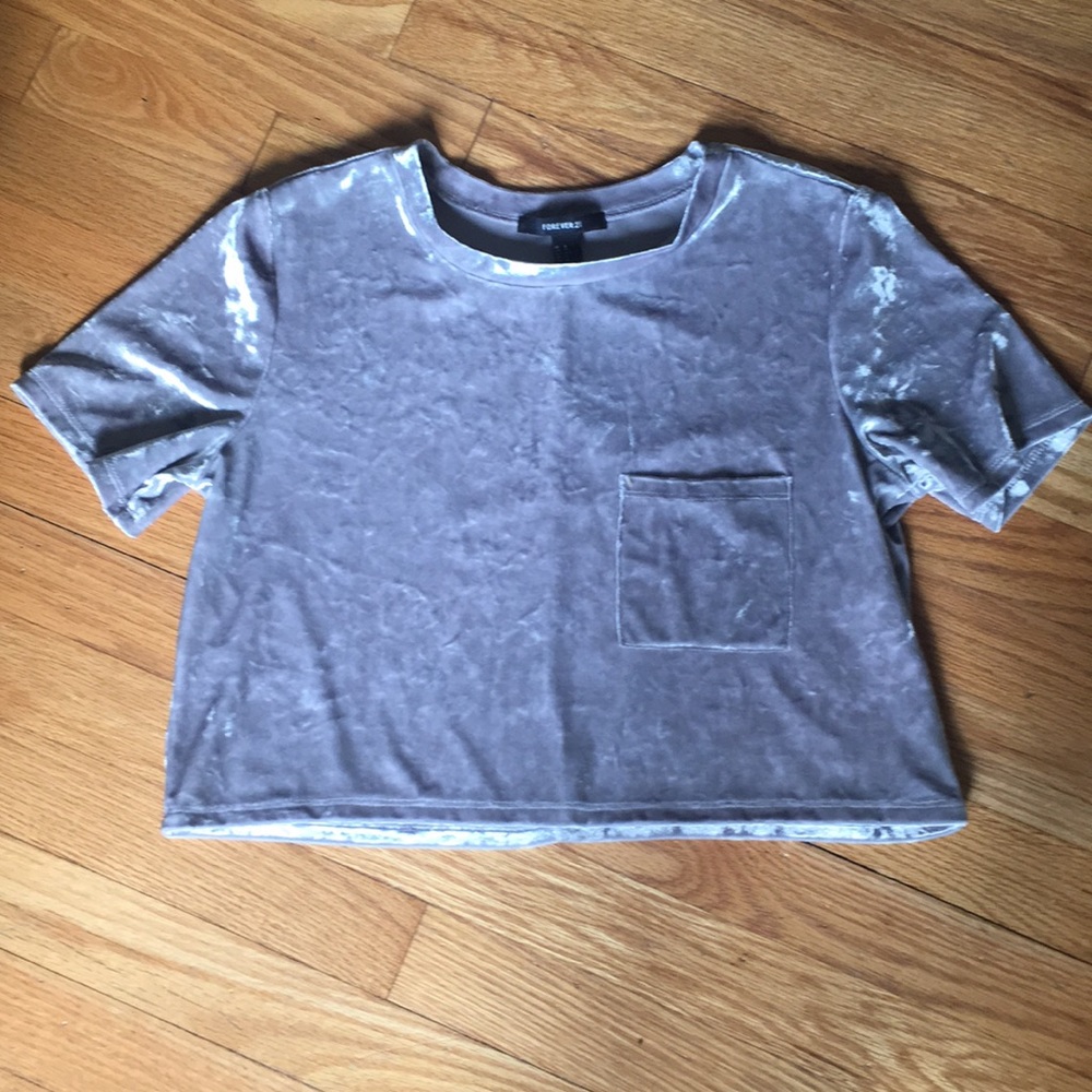 velvet crop top